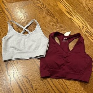 AYBL Gray and Burgundy Sports Bras